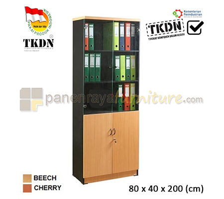 Panen Raya Furniture Lemari Arsip Lunar LRT 201 Beech / Cherry 80x40x200