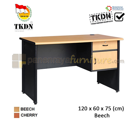 Panen Raya Furniture Meja Kantor Lunar LMK 1260 L1 Beech 120x60x75