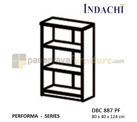Panen Raya Furniture Lemari Arsip Sedang Tanpa Pintu Indachi Performa DBC 887 PF Maple 80x40x124 Melamine
