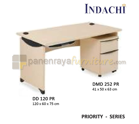 Panen Raya Meja Kantor Plus Laci Dorong Indachi Priority DD 120 PR dan DMD 252 PR