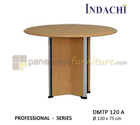 Panen Raya Furniture Meja Meeting Bundar Indachi Professional DMTP 120 A Beech D120x75 Melamine