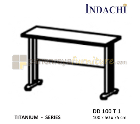 Panen Raya Furniture Meja Kantor Samping Indachi Titanium DD 100 T 1 Maple 100x50x75 Melamine