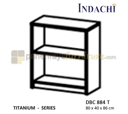 Panen Raya Furniture Lemari Arsip Randah Tanpa Pintu Indachi Titanium DBC 884 T Maple 80x40x86 Melamine