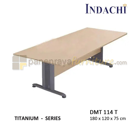 Panen Raya Furniture Meja Meeting Persegi Indachi Titanium DMT 114 T Maple 180x120x75 Melamine
