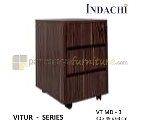 Panen Raya Furniture Laci Dorong 3 Laci Indachi Vitur VT MD 3 40x49x63 HPL