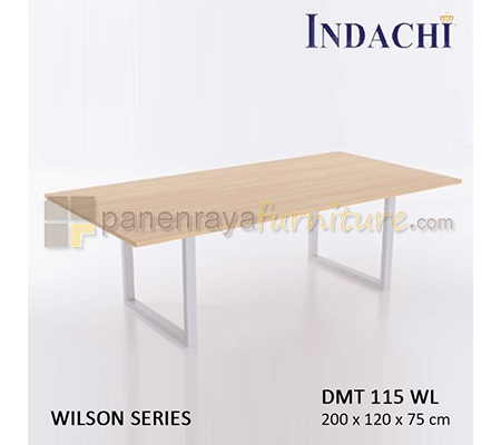 Panen Raya Furniture Meja Meeting Persegi Indachi Wilson DMT 115 WL Maple 200x120x75 Melamine