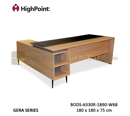 Panen Raya Furniture Meja Kantor Executive HighPoint Gera BODS 6330 R 1890 W68 180x180x75