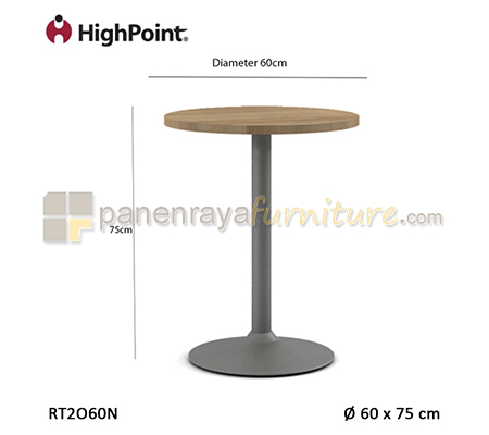 Panen Raya Furniture MEJA CAFE ROUND HIGHPOINT MONZA RT2O60N CAPPUCCINO D60x75