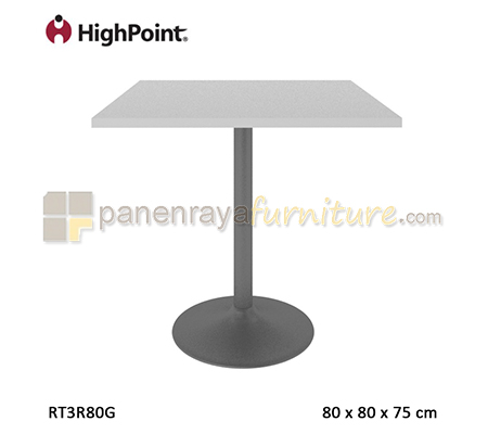 Panen Raya Meja Cafe Square HighPoint Monza RT3R80G Grey 80x80x75