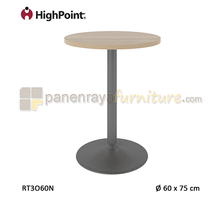 Panen Raya Meja Cafe Round HighPoint Monza RT3O60N Cappuccino D60x75