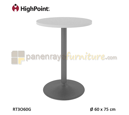 Panen Raya Meja Cafe Round HighPoint Monza RT3O60G Grey D60x75