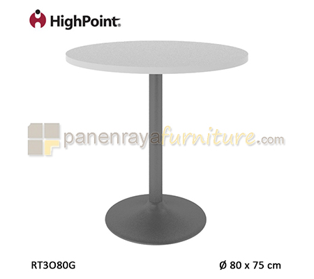 Panen Raya Meja Cafe Round HighPoint Monza RT3O80G Grey D80x75