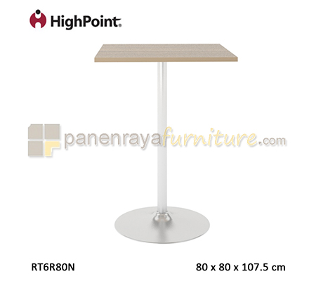 Panen Raya Meja Cafe Tinggi HighPoint Monza RT6R80N Cappuccino 80x80x108
