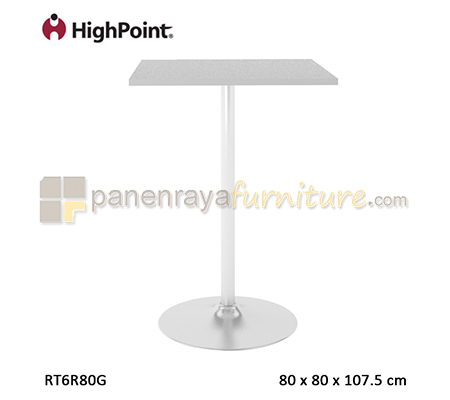 Panen Raya Meja Cafe Tinggi HighPoint Monza RT6R80G Grey 80x80x108