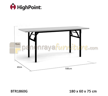 Panen Raya Meja Banquet Square HighPoint Monza BTR1860G Grey 180x60x75