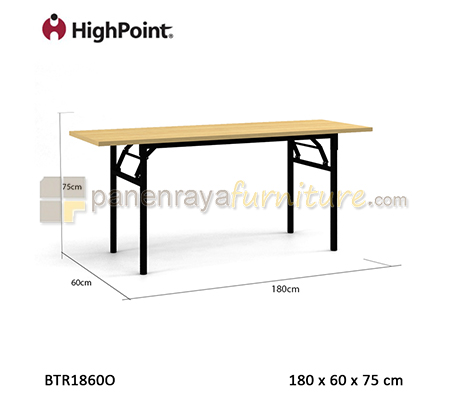 Panen Raya Meja Banquet Square HighPoint Monza BTR1860O Light Beech 180x60x75