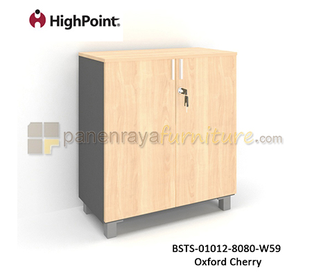 Panen Raya Lemari Arsip Rendah 2 Pintu Panel Kaki Plastik HighPoint Storio BSTS 01012 8080 W59 Light Beech