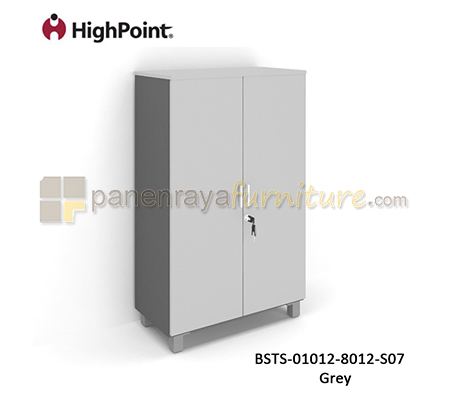 Panen Raya Lemari Arsip Tinggi 2 Pintu Panel Kaki Plastik HighPoint Storio BSTS 01012 8012 S07 Grey