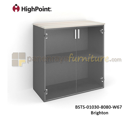 Panen Raya Furniture Lemari Arsip Rendah 2 Pintu Kaca HighPoint Storio BSTS 01030 8080 W67 Brighton