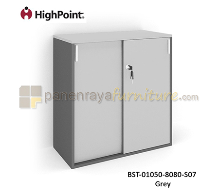 Panen Raya Lemari Arsip Rendah 2 Pintu Sliding HighPoint Storio BST 01050 8080 S07 Grey
