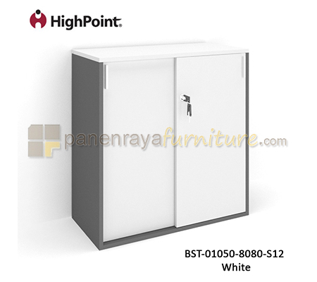 Panen Raya Lemari Arsip Rendah 2 Pintu Sliding HighPoint Storio BST 01050 8080 S12 White