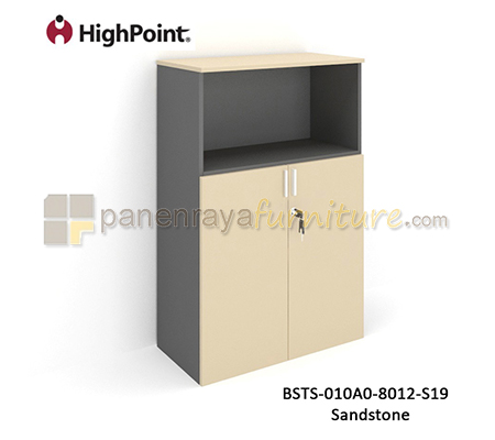 Panen Raya Lemari Arsip Tinggi Kombinasi Rak Dan 2 Pintu Panel HighPoint Storio BSTS 010A0 8012 S19 Sandstone