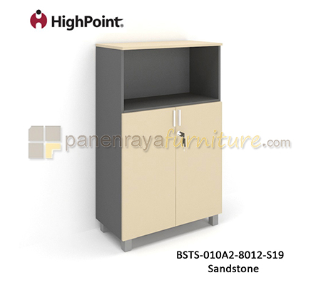 Panen Raya Lemari Arsip Tinggi Kombinasi Pintu Panel Kaki Plastik HighPoint Storio BSTS 010A2 8012 S19 Sandston