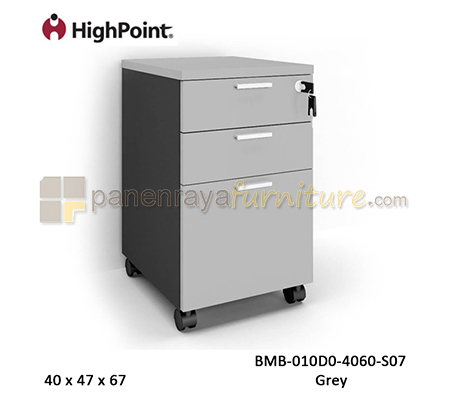 Panen Raya Laci Dorong 2 Laci 1 Filling HighPoint Storio Pedestal BMB 010D0 4060 S07 Grey