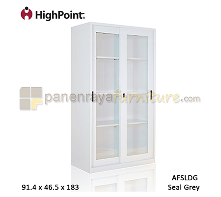 Panen Raya Furniture Lemari Arsip Besi HighPoint Granada AFSLDG Seal Grey 914x465x1830