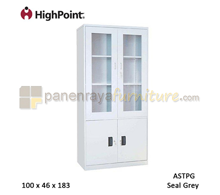 Panen Raya Furniture Lemari Arsip Besi HighPoint Granada ASTPG Seal Grey 100x46x183
