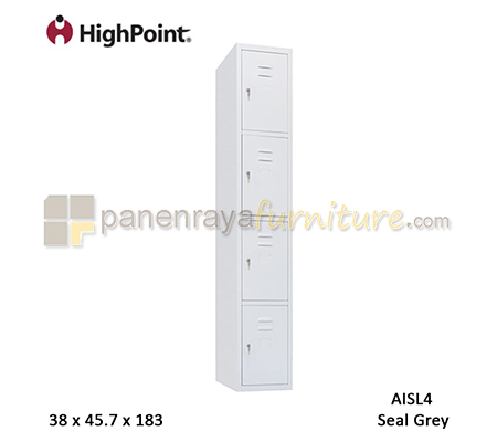 Panen Raya Locker Besi HighPoint Granada AISL4 Seal Grey 380x457x1830