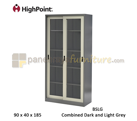 Panen Raya Furniture Lemari Arsip Besi HighPoint Granada BSLG Dark Grey - Light Grey 90x40x185
