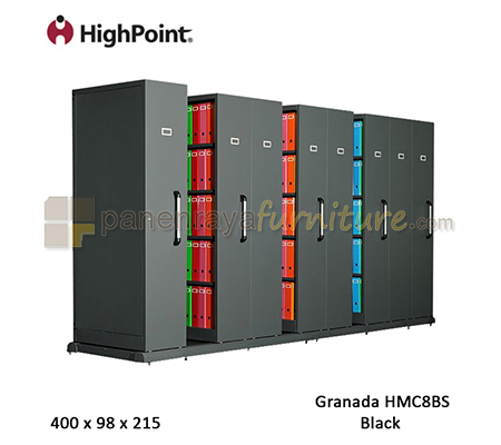 Panen Raya Furniture Mobile Compactor Hand Push 8 Bay HighPoint Granada HMC8BS 400x98x215