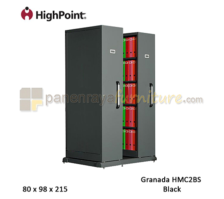 Panen Raya Furniture Mobile Compactor Hand Push 2 Bay HighPoint Granada HMC2BS 80x98x215
