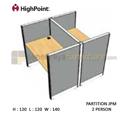 Panen Raya Workstation 2 Seater Tinggi 120 HighPoint Partition JPM Cappuccino