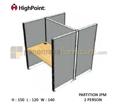 Panen Raya Furniture Workstation 2 Seater Tinggi 150 HighPoint Partition JPM Cappuccino