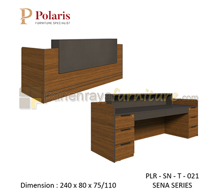 Panen Raya Meja Receptionist 6 Laci Polaris Sena PLR SN T 021 240x80x75