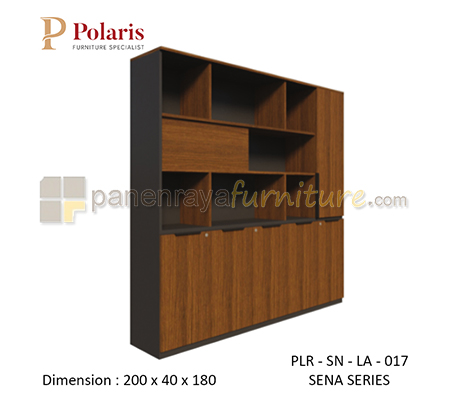 Panen Raya Rak Arsip Kantor Kombinasi 1 Pintu Sliding dan 6 Pintu Panel Polaris Sena PLR SN LA 017 200x40x180