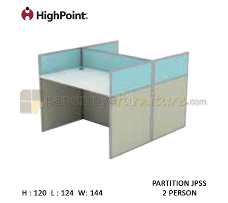 Panen Raya Workstation 2 Seater Tinggi 120 HighPoint Partition JPSS Cappuccino