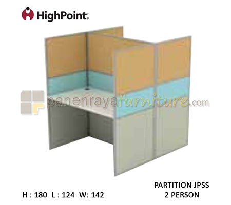 Panen Raya Workstation 2 Seater Tinggi 180 HighPoint Partition JPSS Cappuccino
