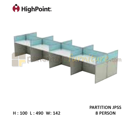 Panen Raya Workstation 8 Seater Tinggi 100 HighPoint Partition JPSS Cappuccino
