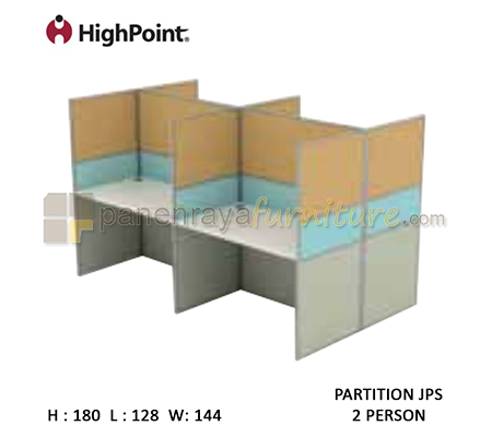 Panen Raya Workstation 2 Seater Tinggi 180 HighPoint Partition JPS Light Grey