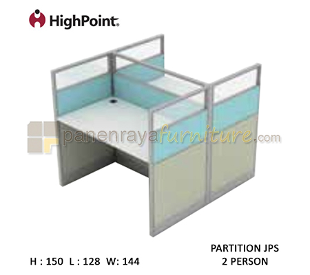 Panen Raya Workstation 2 Seater Glass Tinggi 150 HighPoint Partition JPS Cappuccino