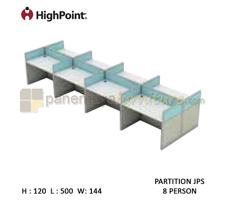 Panen Raya Workstation 8 Seater Tinggi 120 HighPoint Partition JPS Light Grey