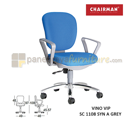 Panen Raya Furniture Kursi Kantor Chairman Vino VIP SC 1108 SYN A Grey