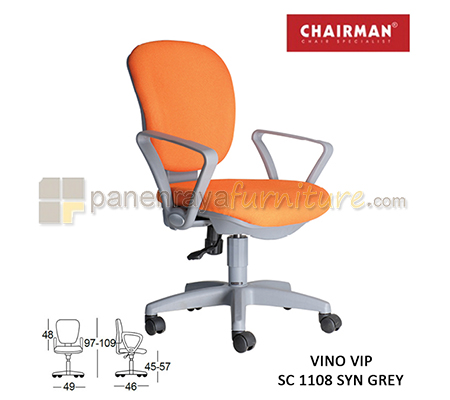 Panen Raya Furniture Kursi Kantor Chairman Vino VIP SC 1108 SYN Grey