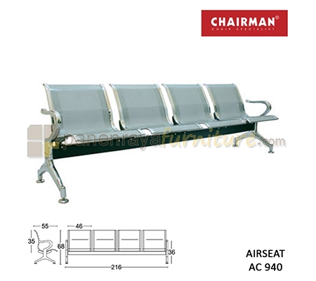 Panen Raya Furniture Kursi Tunggu 4 Seaters Chairman Airseat AC 940