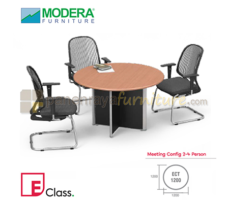 Panen Raya Furniture Meja Meeting Bundar 2-4 Orang Modera ECT 1200 Beech D 120x75