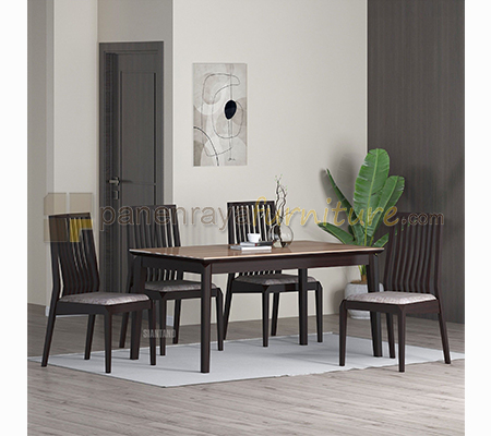 Panen Raya Furniture Meja Makan 4 Kursi Siantano DT 343 set DC 256