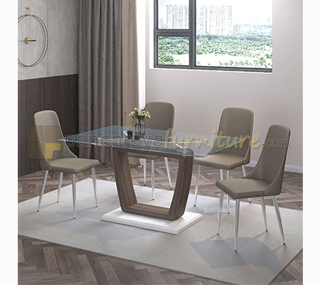 Panen Raya Furniture Meja Makan 4 Kursi Siantano Denver
